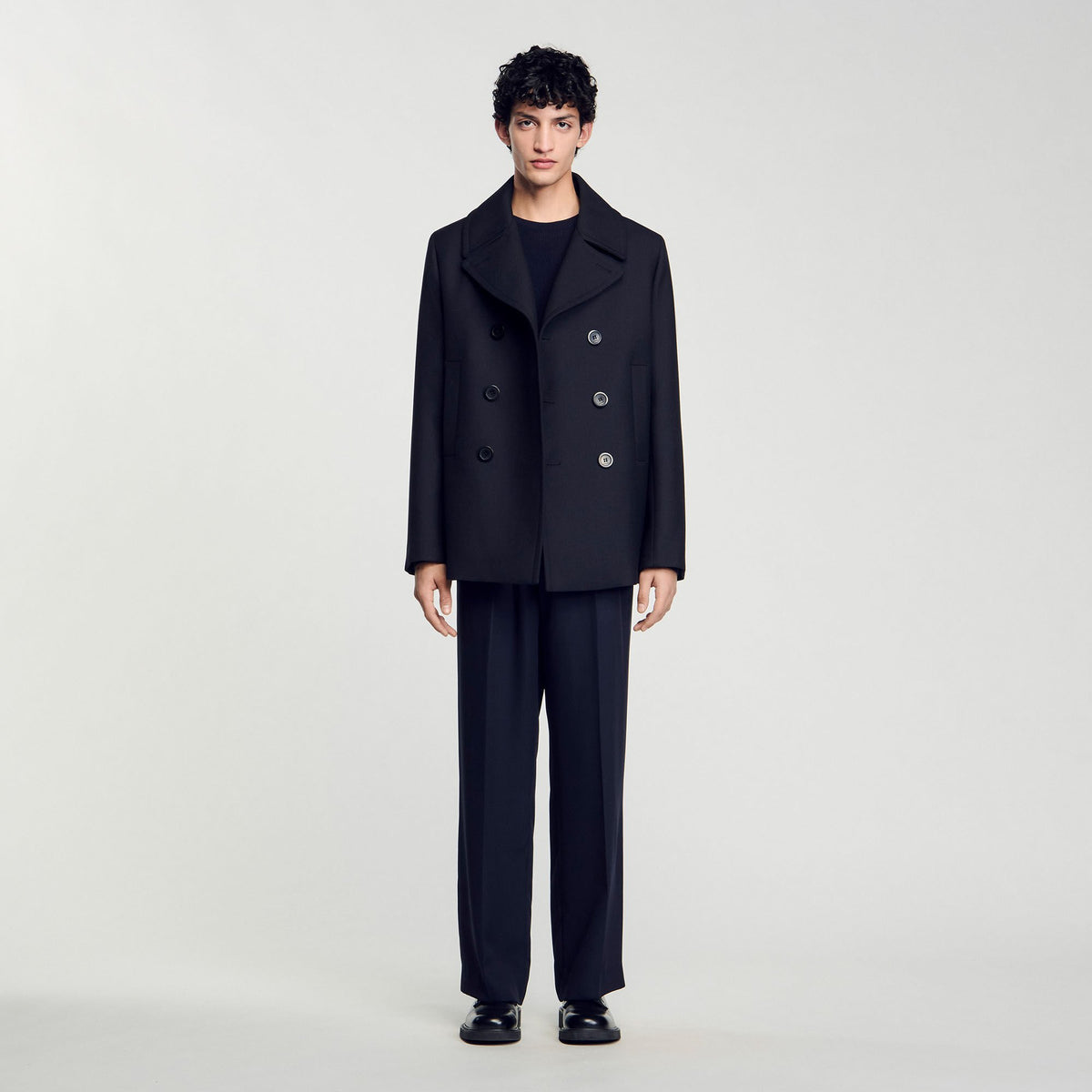 Sandro Wool blend peacoat