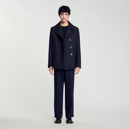Sandro Wool blend peacoat