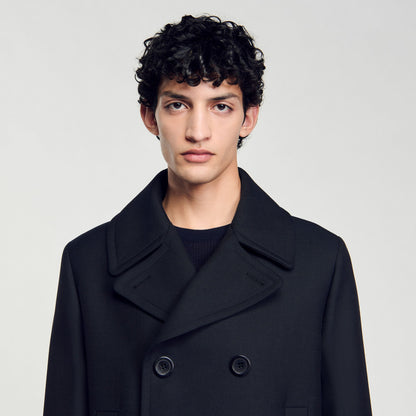 Sandro Wool blend peacoat