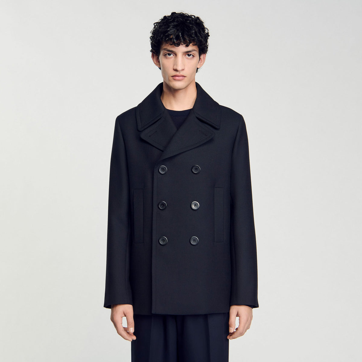 Sandro Wool blend peacoat