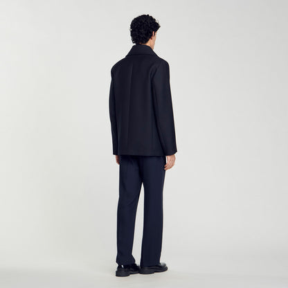 Sandro Wool blend peacoat