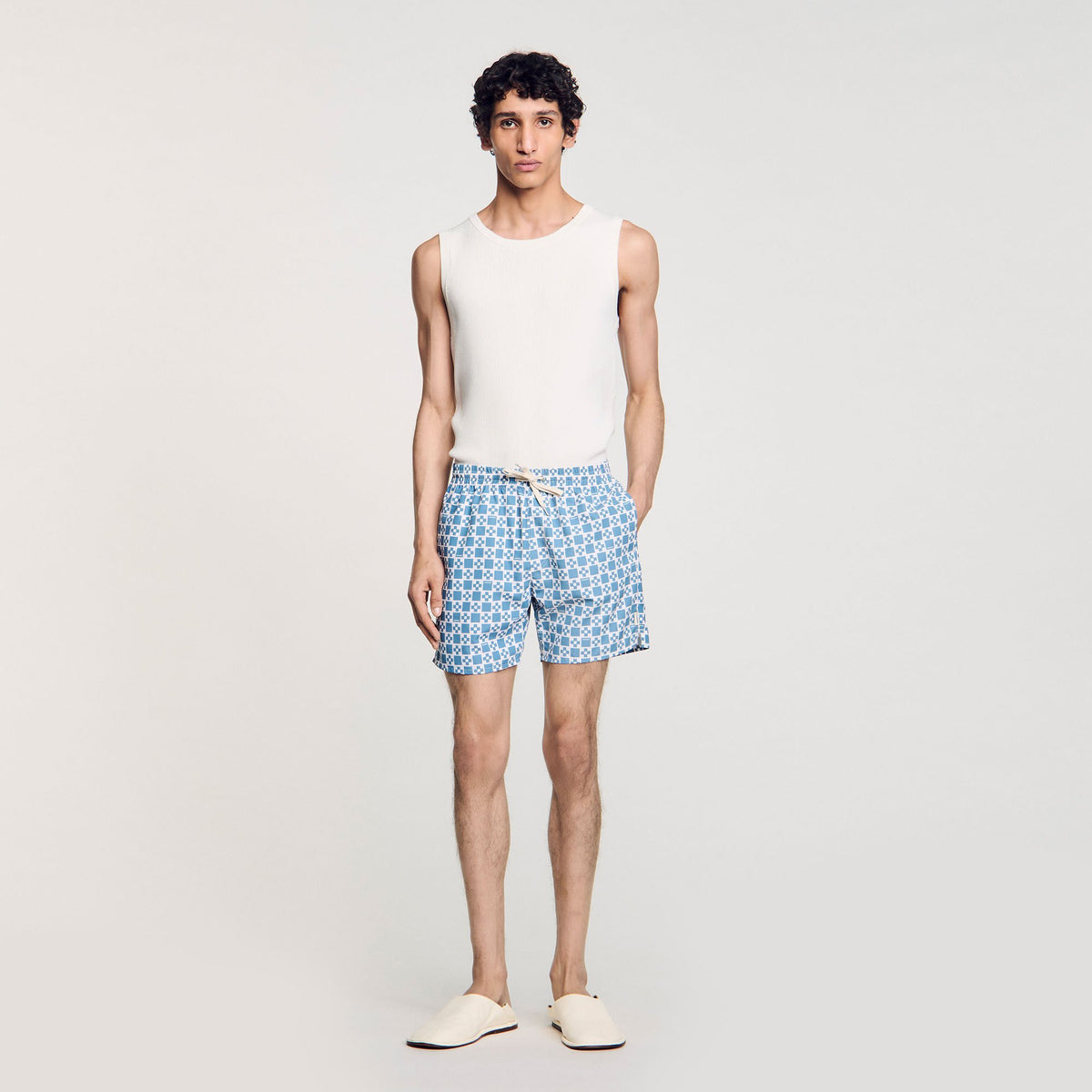 Sandro Square Cross swim shorts