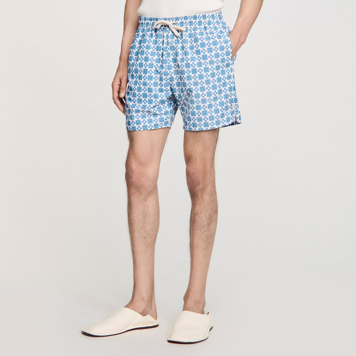 Sandro Square Cross swim shorts