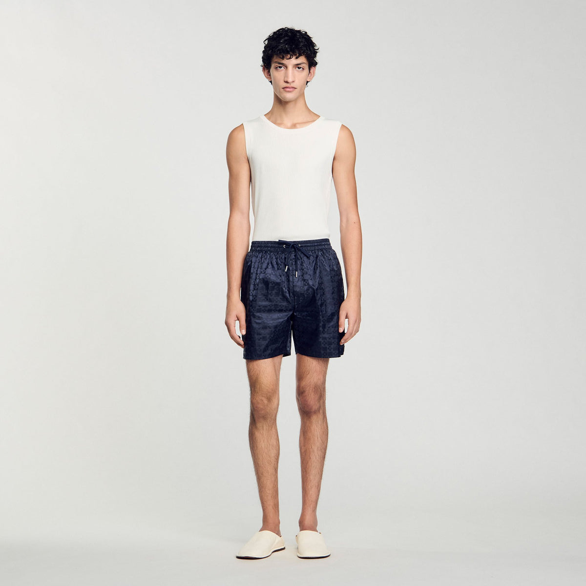 Sandro Square Cross swim shorts