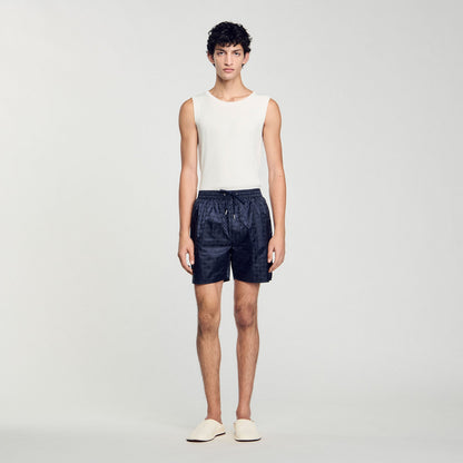 Sandro Square Cross swim shorts