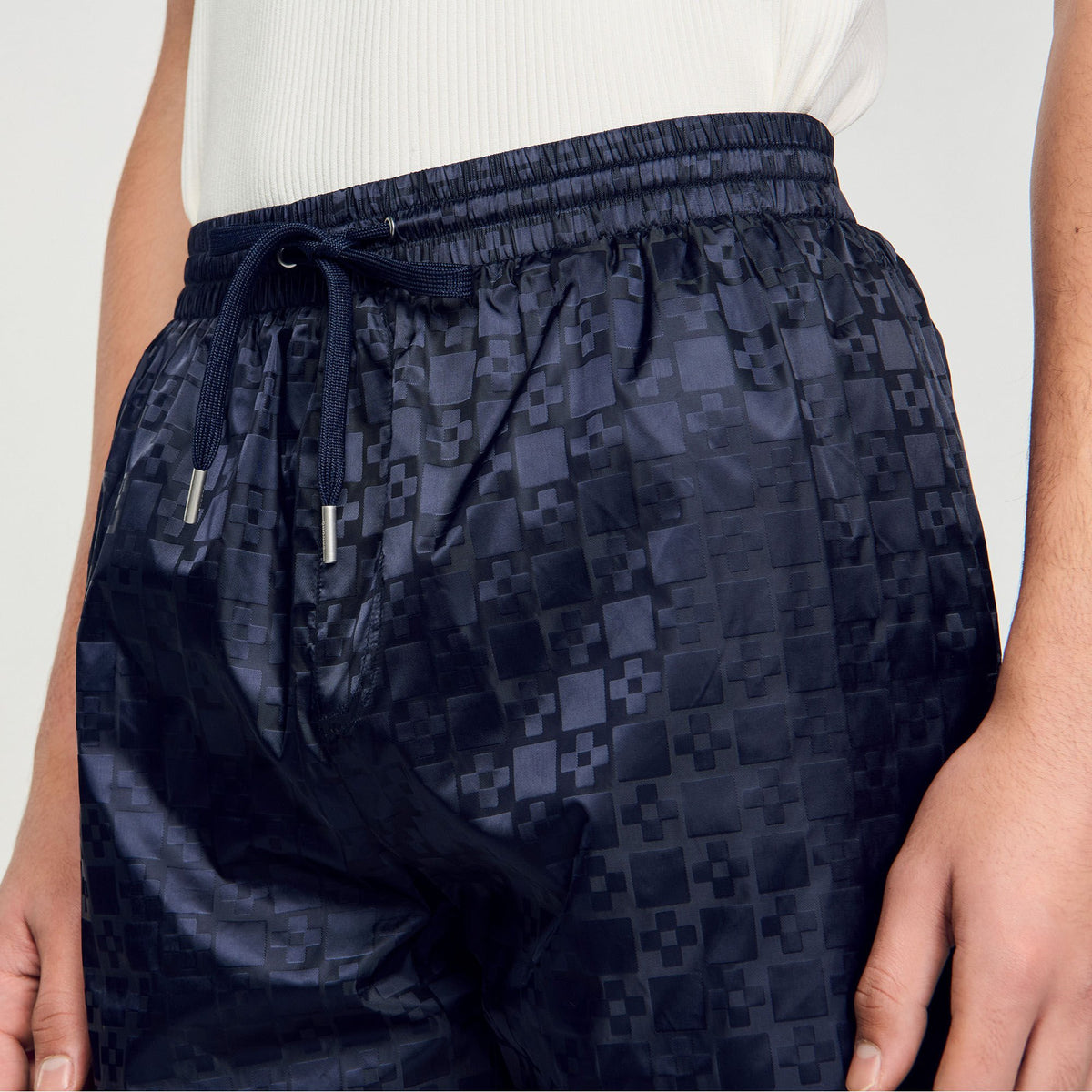 Sandro Square Cross swim shorts