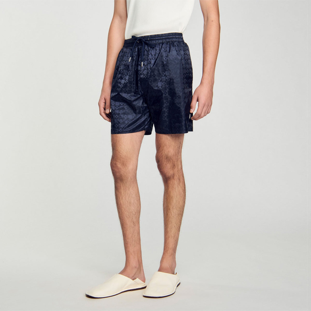 Sandro Square Cross swim shorts