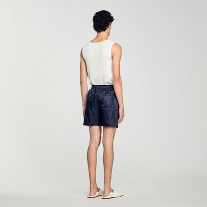 Sandro Square Cross swim shorts