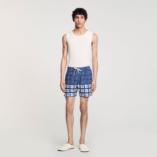 Sandro Floral print swim trunks