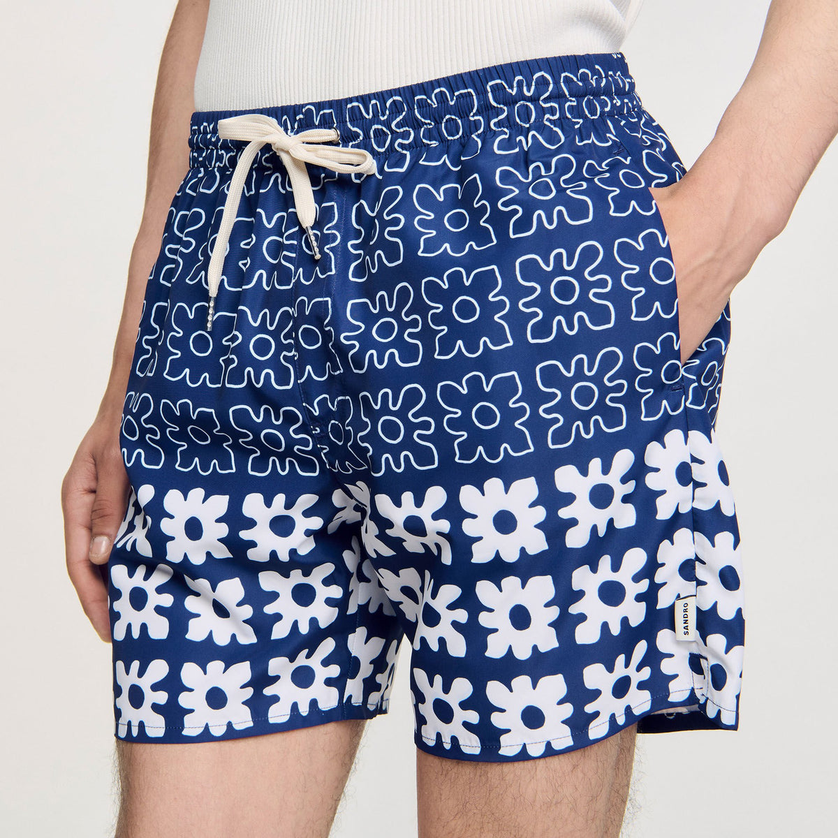 Sandro Floral print swim trunks