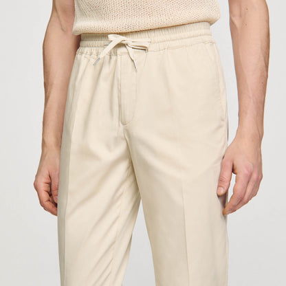 Sandro Elasticated straight-leg trousers