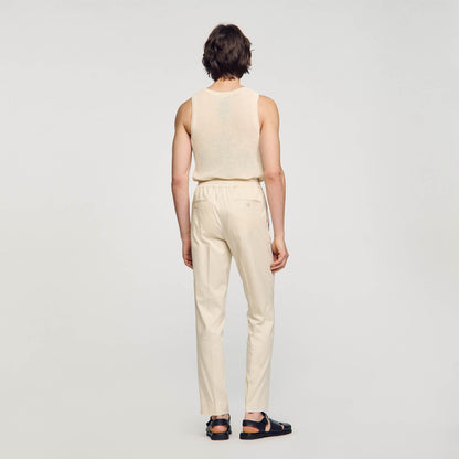 Sandro Elasticated straight-leg trousers