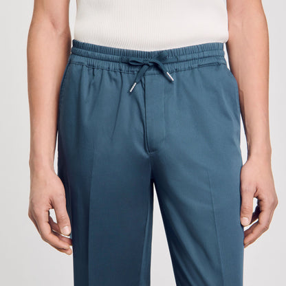 Sandro Elasticated straight-leg trousers
