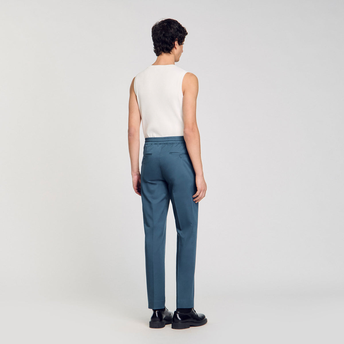 Sandro Elasticated straight-leg trousers