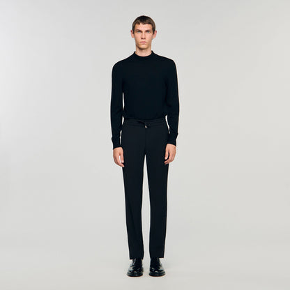 Sandro Elasticated straight-leg trousers