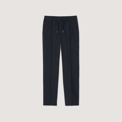 Sandro Elasticated straight-leg trousers