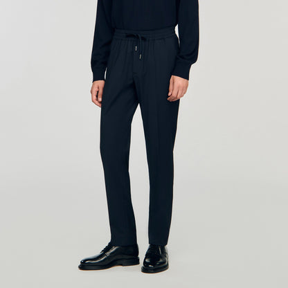 Sandro Elasticated straight-leg trousers