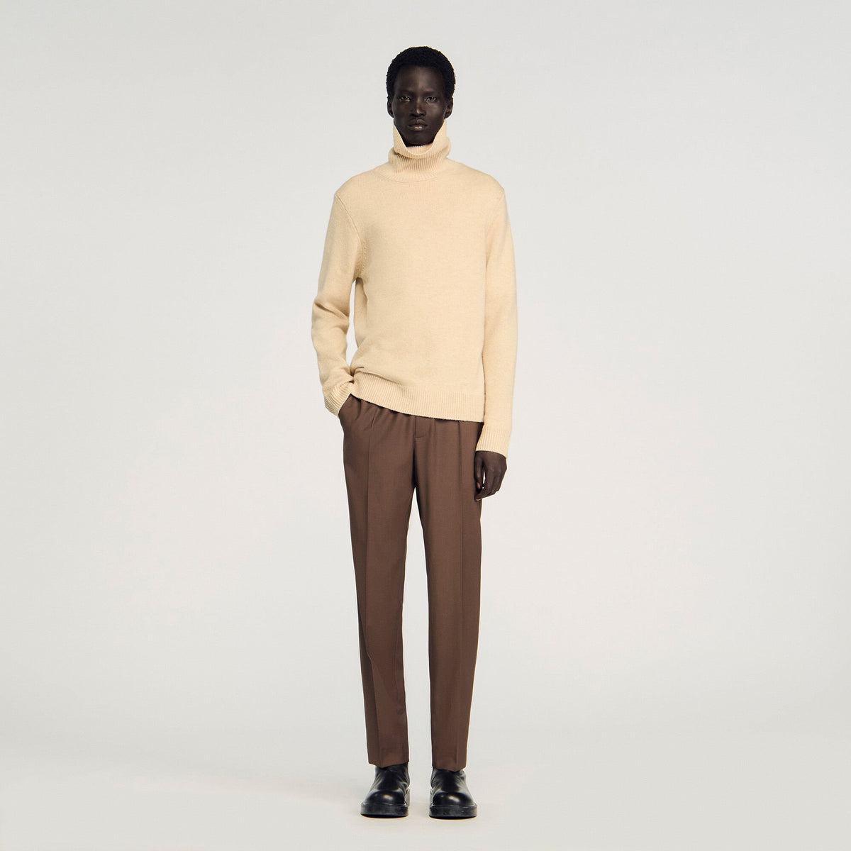 Sandro Elasticated straight-leg pants