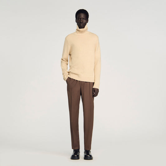 Sandro Elasticated straight-leg pants