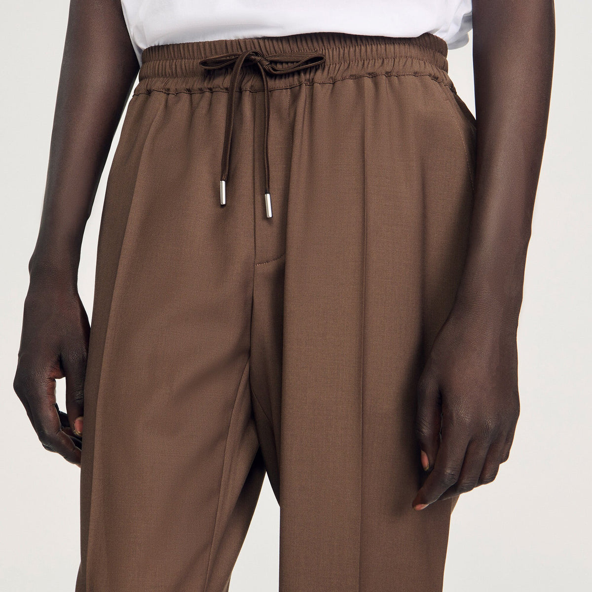 Sandro Elasticated straight-leg pants