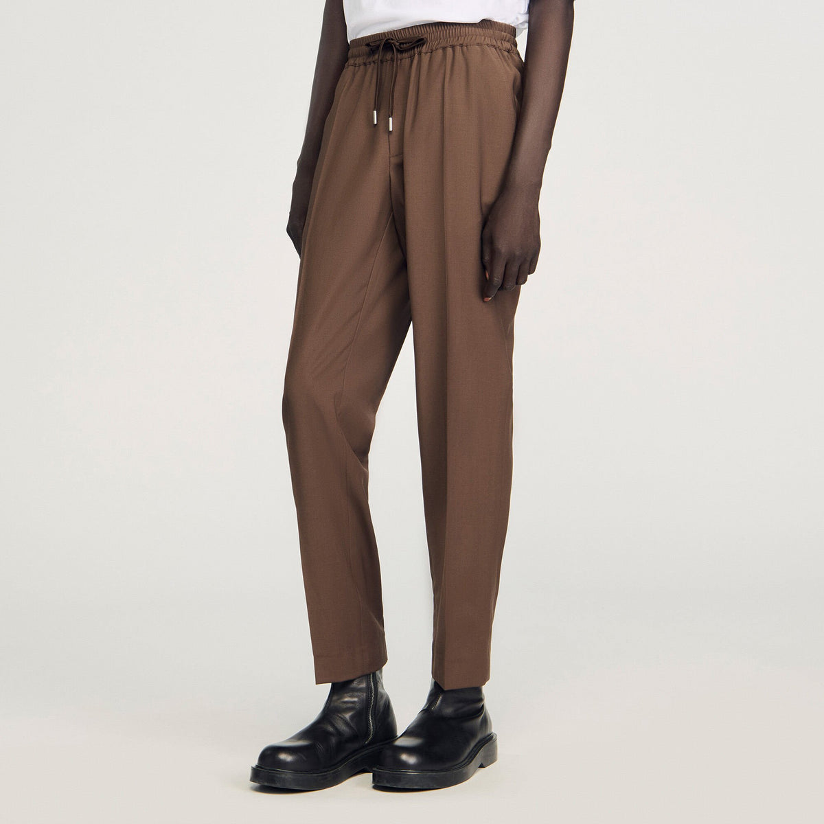 Sandro Elasticated straight-leg pants