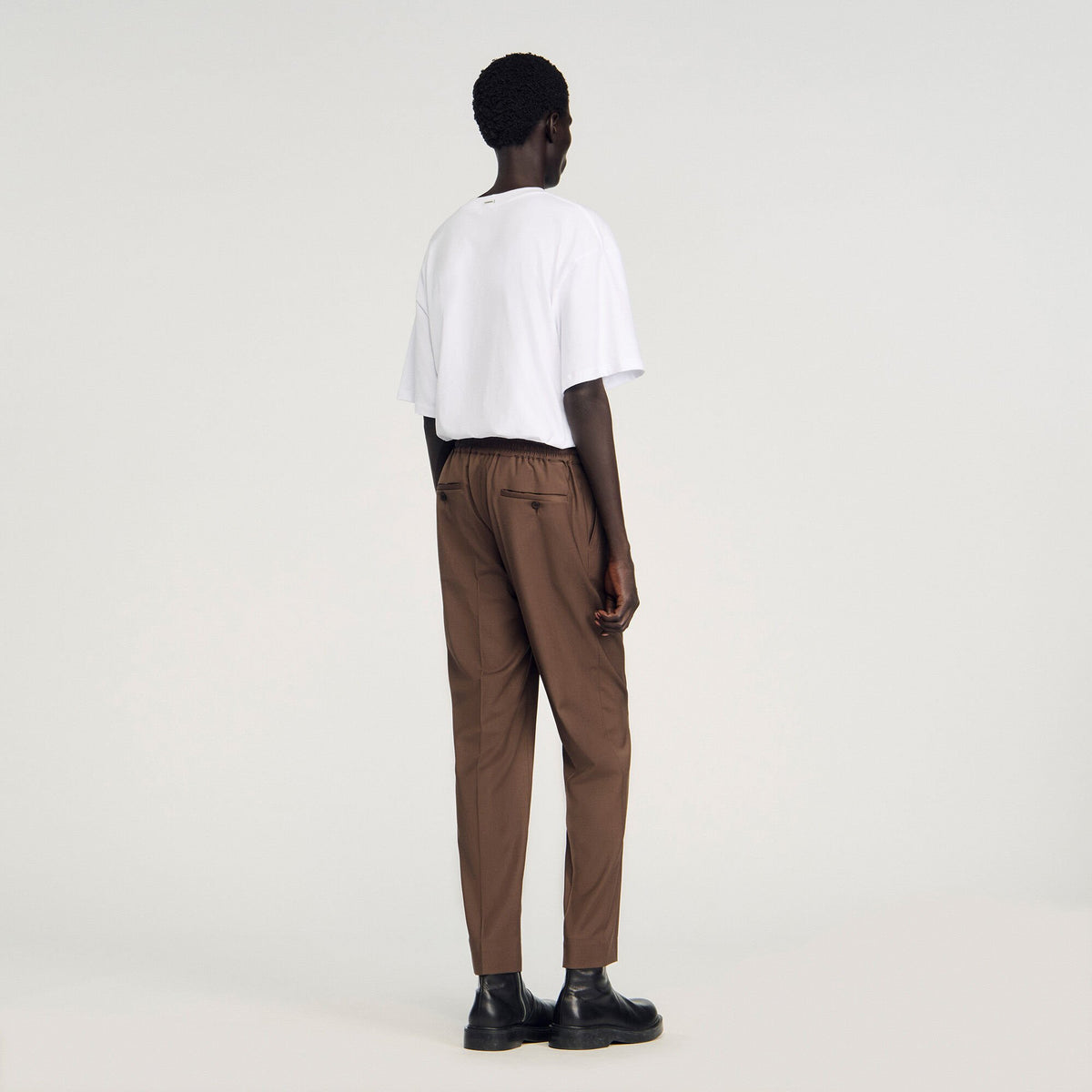 Sandro Elasticated straight-leg pants