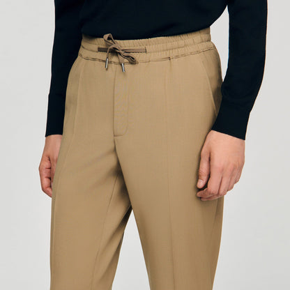 Sandro Elasticated straight-leg trousers