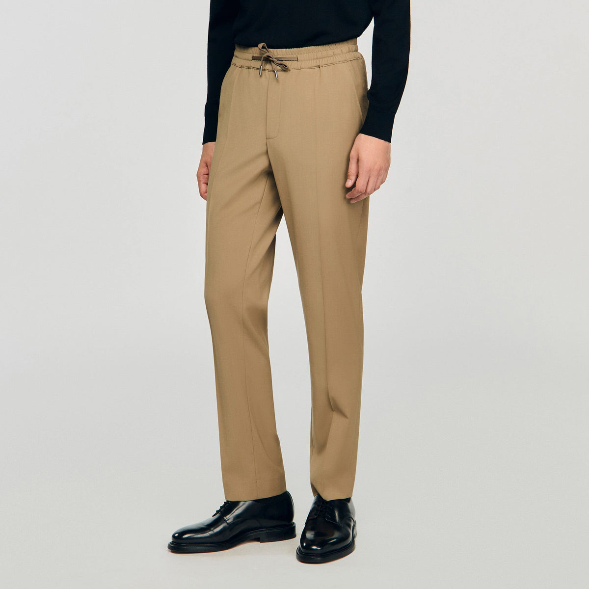 Sandro Elasticated straight-leg trousers