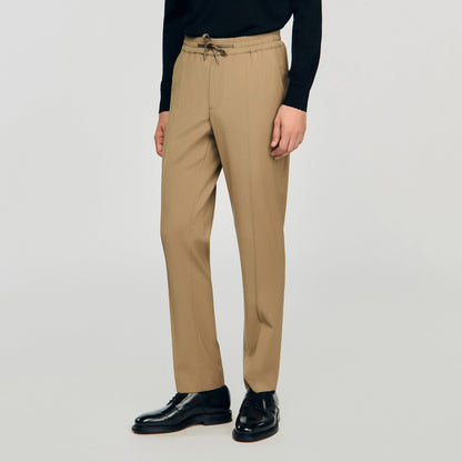 Sandro Elasticated straight-leg trousers