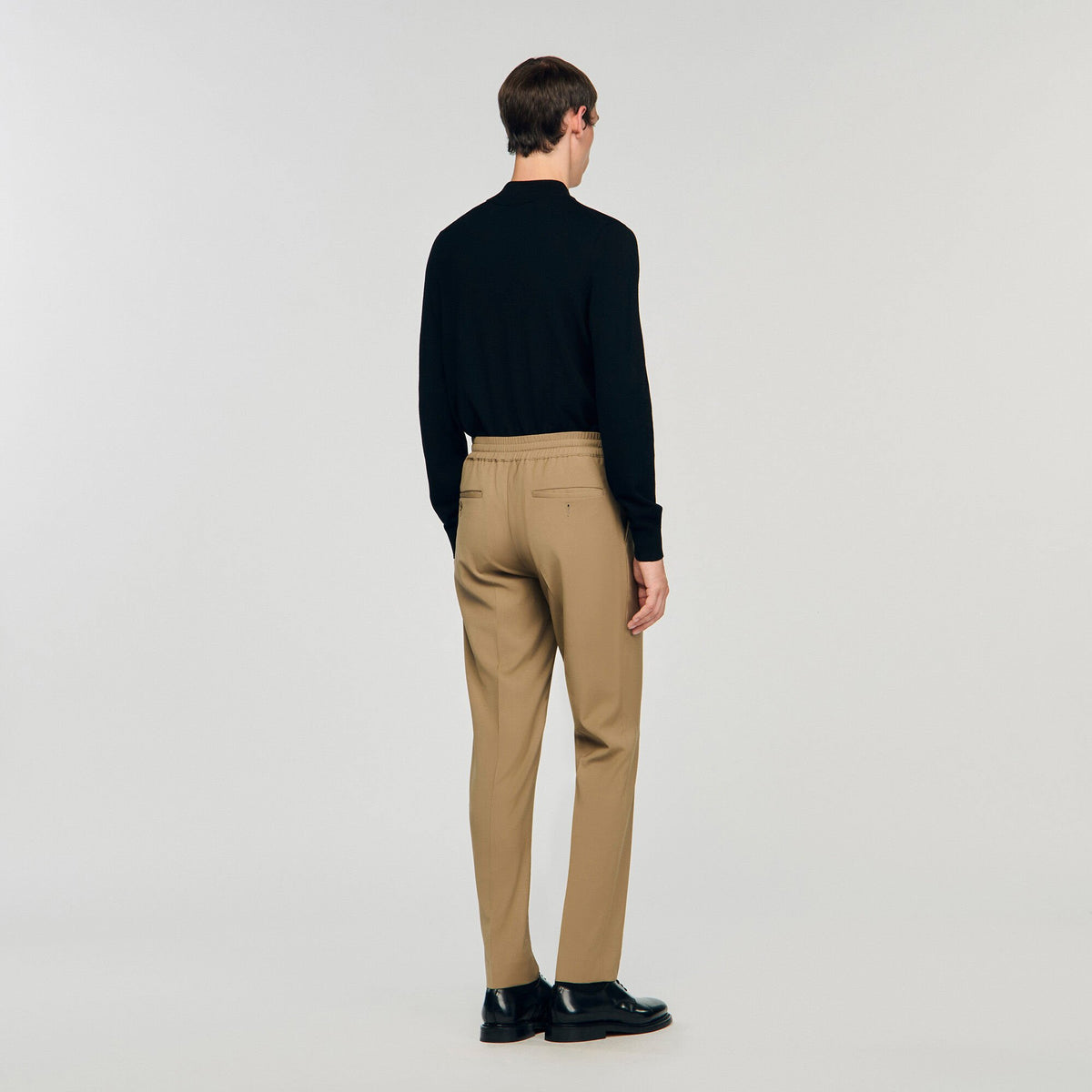 Sandro Elasticated straight-leg trousers