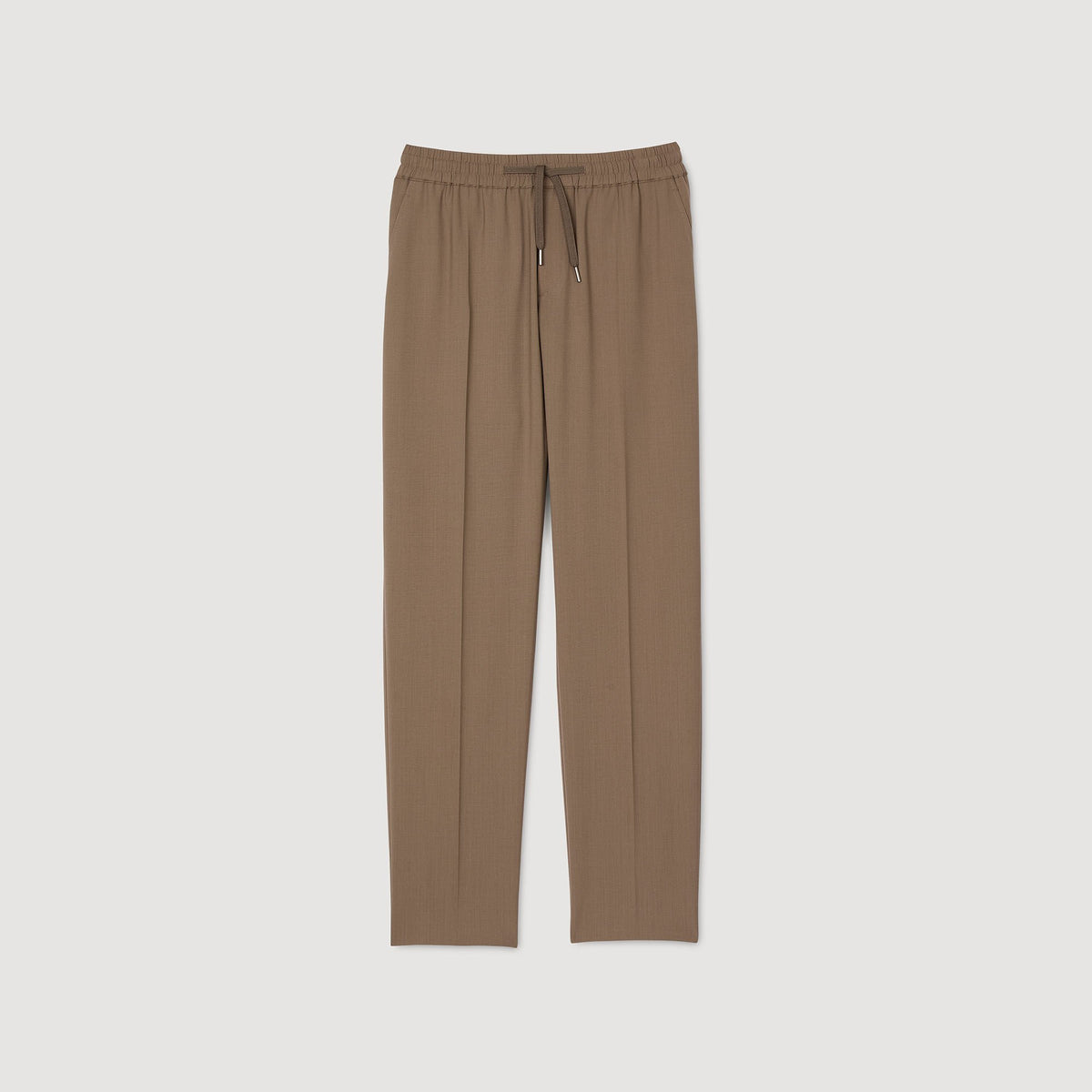 Sandro Elasticated straight-leg trousers