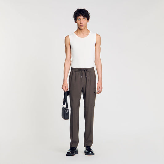 Sandro Elasticated cargo trousers
