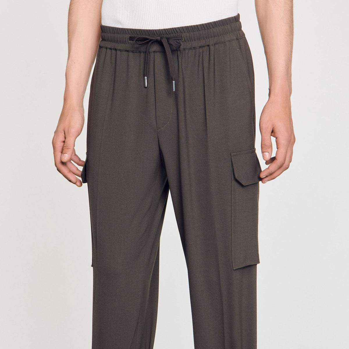 Sandro Elasticated cargo trousers