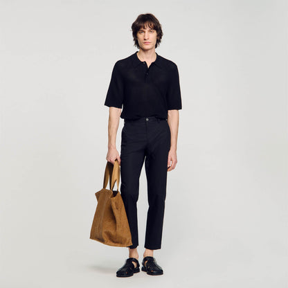 Sandro Cotton carrot-cut trousers