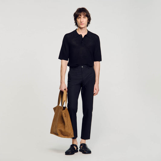 Sandro Cotton carrot-cut trousers