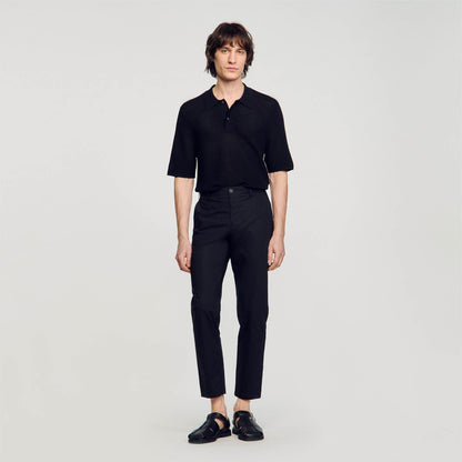 Sandro Cotton carrot-cut trousers
