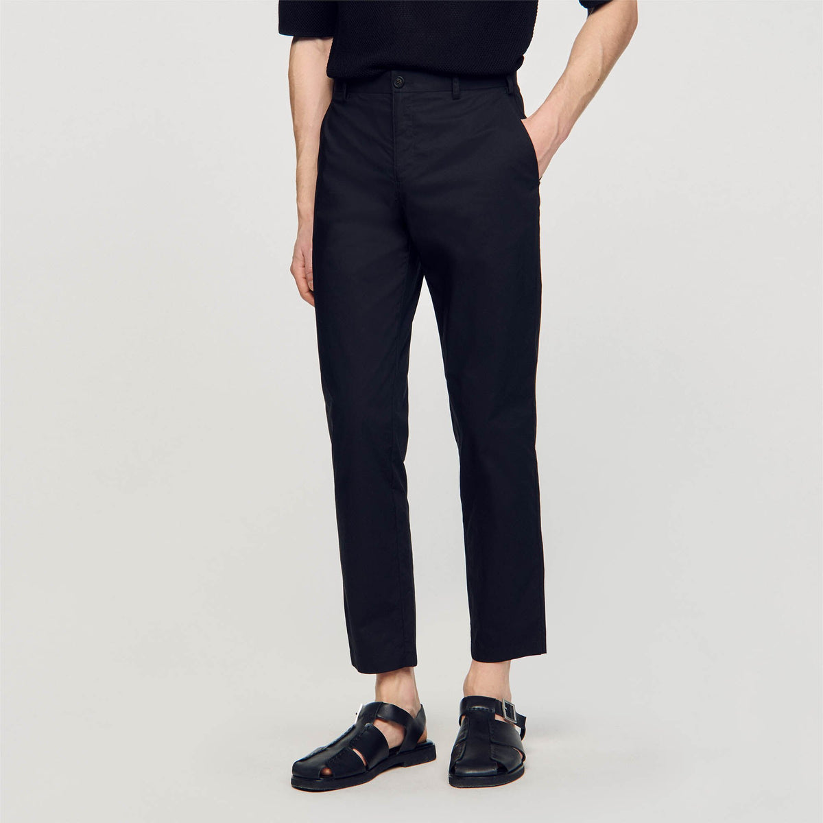 Sandro Cotton carrot-cut trousers