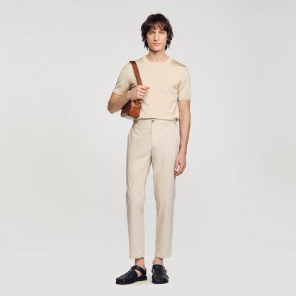 Sandro Cotton carrot-cut trousers