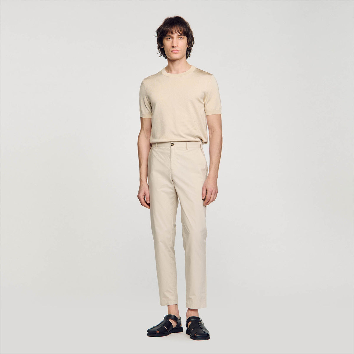 Sandro Cotton carrot-cut trousers
