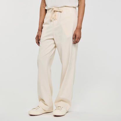 Sandro Wide-leg elasticated cotton trousers