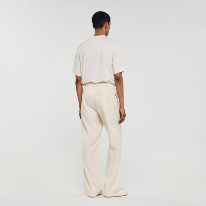 Sandro Wide-leg elasticated cotton trousers