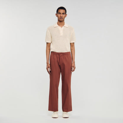 Sandro Elasticated wide-leg cotton trousers