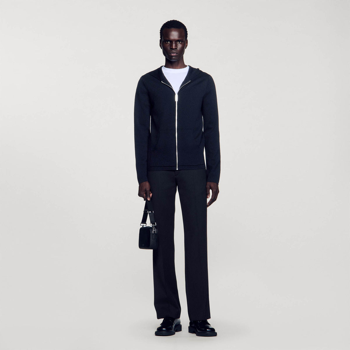 Sandro Zipped cardigan with hood
