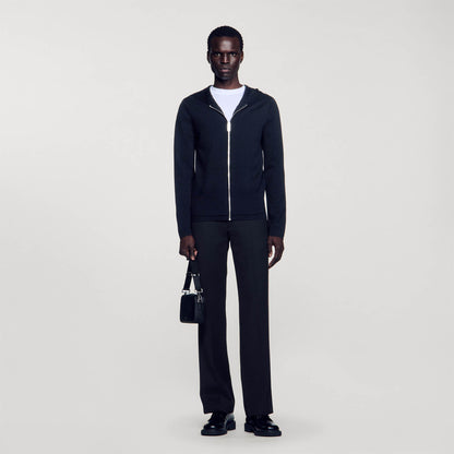 Sandro Zipped cardigan with hood