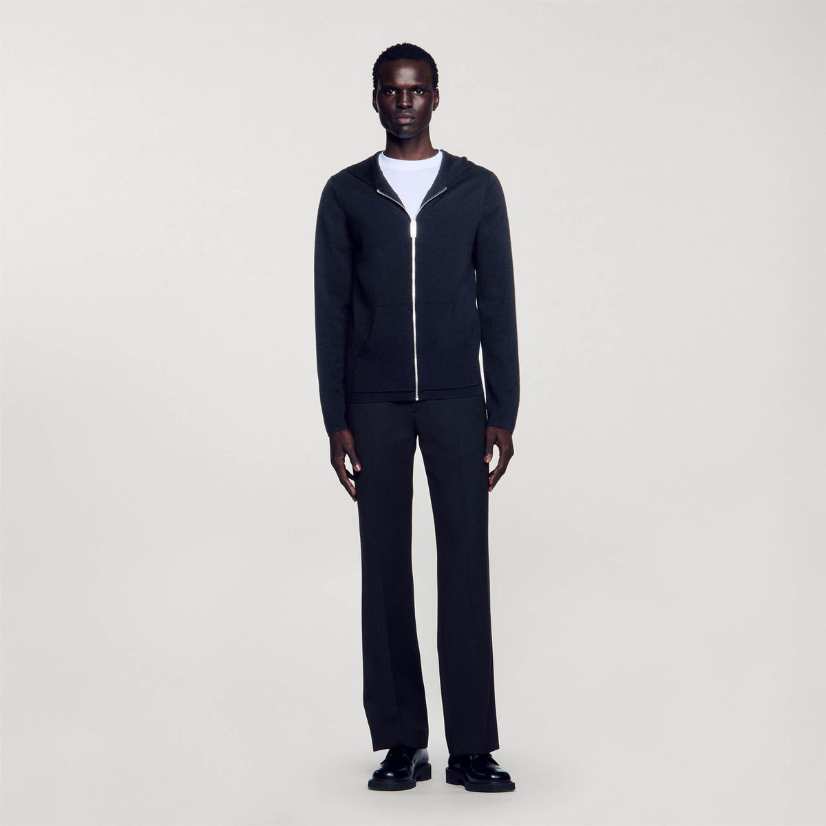 Sandro Zipped cardigan with hood