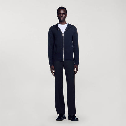 Sandro Zipped cardigan with hood