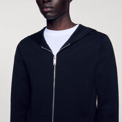 Sandro Zipped cardigan with hood