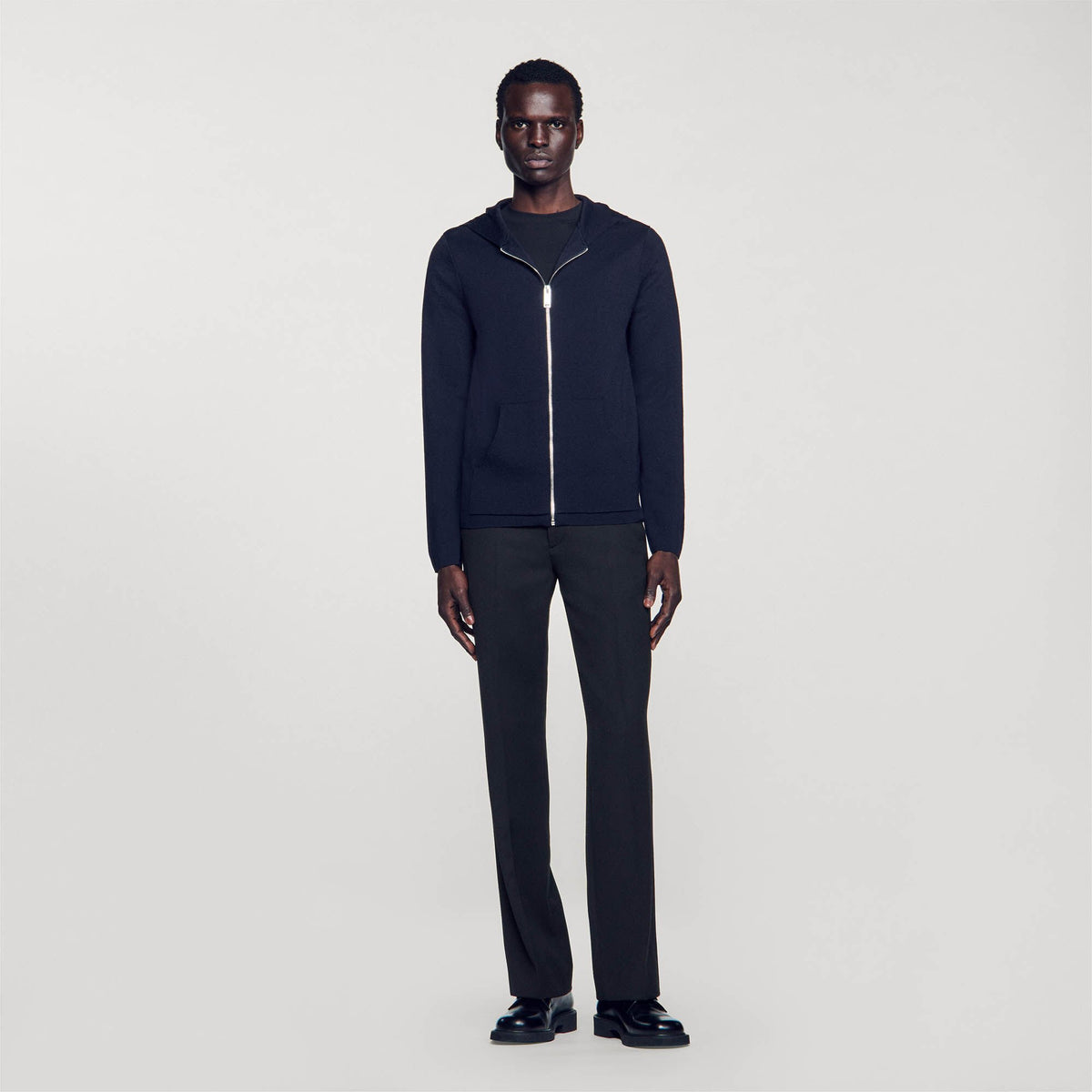 Sandro Zipped cardigan with hood