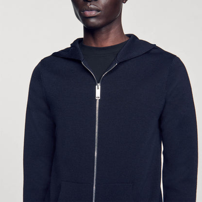 Sandro Zipped cardigan with hood