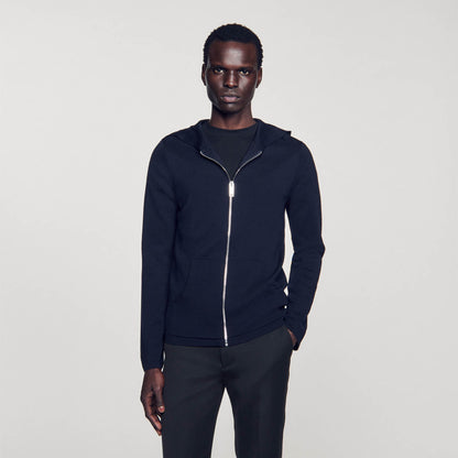 Sandro Zipped cardigan with hood
